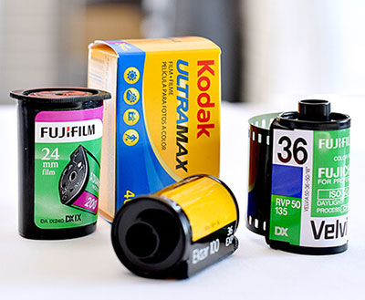 Film camera film processing.